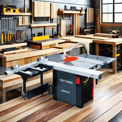 2.2KW VERTICAL Automatic Sliding Table Panel Saw for Woodworking 90 and 45 Degree Angles